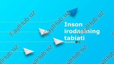 inson irodasining tabiati — PPTX