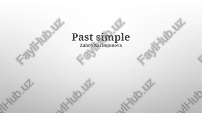 past simple — PPTX