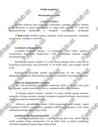 tirilish kompleksi — DOCX