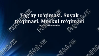 suyak to'qimasi — PPTX