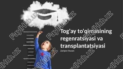tog'ay to'qimasining regenratsiyasi va transplantatsiyasi — PPTX