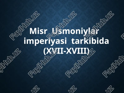 misr usmoniylar — PPTX