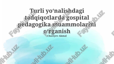 tibbiy xatolar tahlili — PPTX