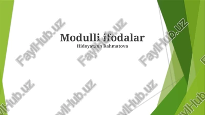 modulli ifodalar — PPTX