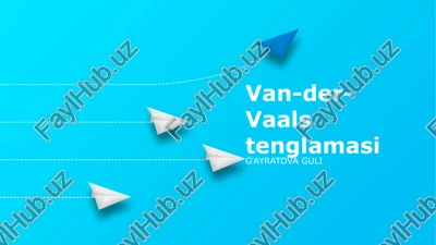 van-der-vaals tenglamasi — PPTX