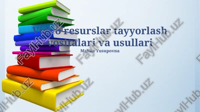 video resurslarni tayyorlash uchun asboblar — PPTX