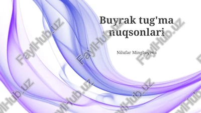tug'ma buyrak nuqsonlari — PPTX