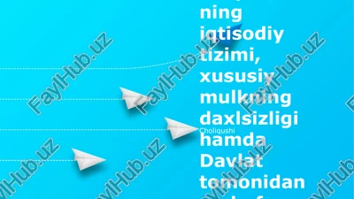 o'zbekistonning iqtisodiy tizimi: umumiy ma'lumot — PPTX