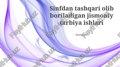 jismoniy tarbiya ishlari — PPTX