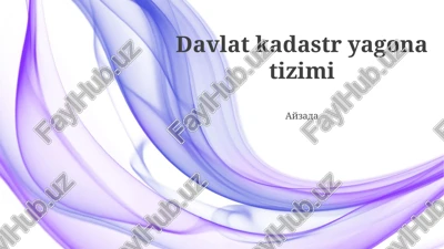 davlat kadastr yagona tizimi — PPTX