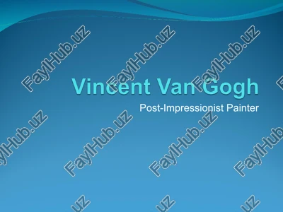 vincent van gogh — PPT