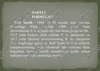xartli formulasi — PPTX