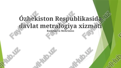 davlat metrologiya xizmati — PPTX