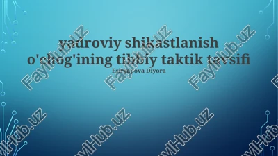 yadroviy shikastlanish o'chog'ining tibbiy taktik tavsifi — PPTX