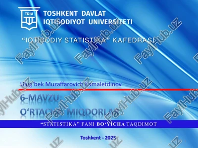 amaliy statistika — PDF