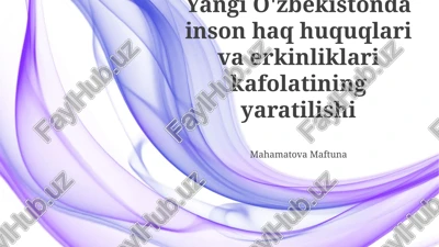 inson huquqlari va erkinliklarini ta'minlashda davlat organlarining vazifalari — PPTX