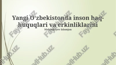 konstitutsiyaviy kafolatlar — PPTX