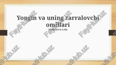 yongin va uning zarralovchi omillari — PPTX
