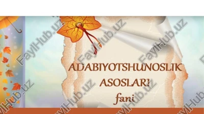 adabiyotshunoslik — PPTX
