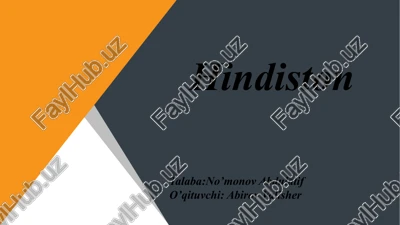 hindiston tarixiy etnografiyasi — PPT