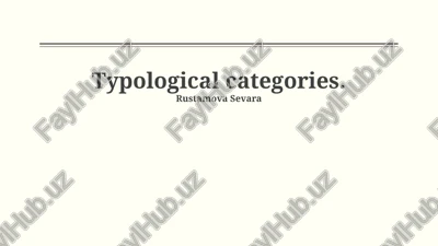 typological categories — PPTX