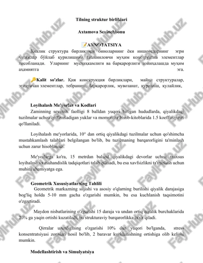 tilning struktur birliklari — DOCX
