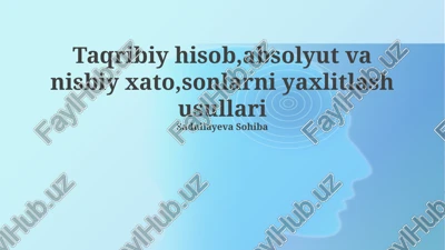 sonlarni yaxlitlash usullari — PPTX