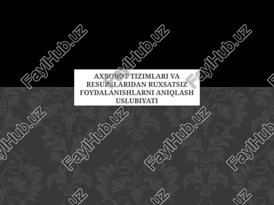 axborot tizimlari — PPTX