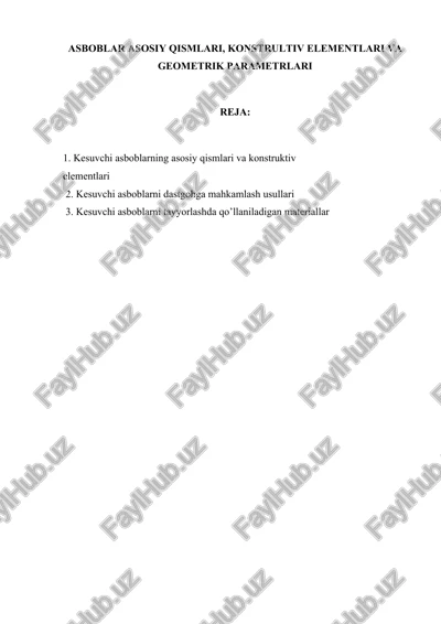 kesuvchi asboblar — DOCX