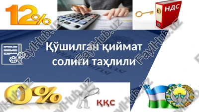 qo'shilgan qiymatsolig'i tahlili — PPTX