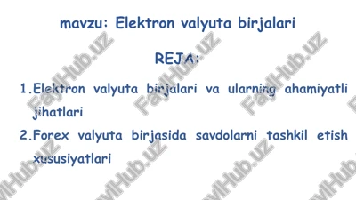 elektronvalyutabirjalari — PPTX