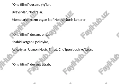 ona tilim — DOCX