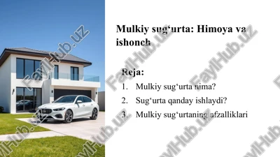 mulkiy sug‘urta — PPTX