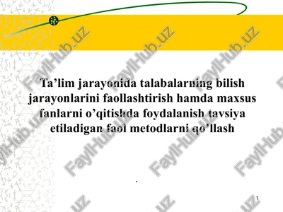 kimyoda o'qitishda muammoli ta'lim texnologiyalari — PPTX