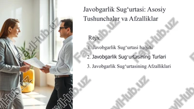 javobgarlik sug‘urtasi — PPTX