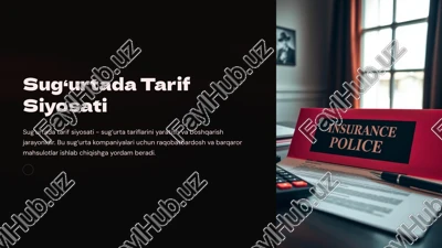 sug‘urtada tarif siyosati — PPTX