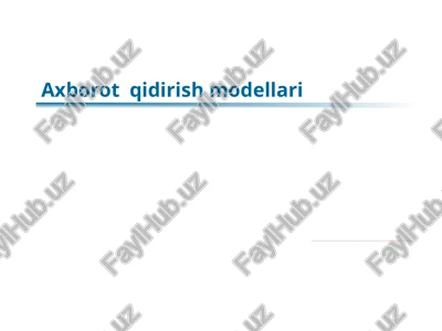 axborot qidirish modellari — PPTX