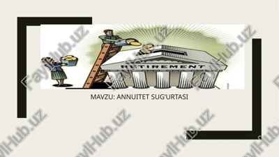 annuitet sug’urtasi — PPTX