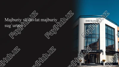 sug'urta faoliyati — PPTX