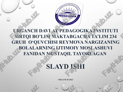 tarbiya va ijtimoiy tarbiya — PPTX