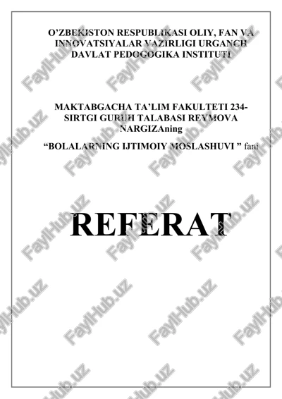 oila bilan ishlashning asosiy ish shakllari — DOCX