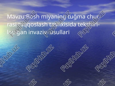 boshmiyaning tuğma churralari tasnifi — PPTX
