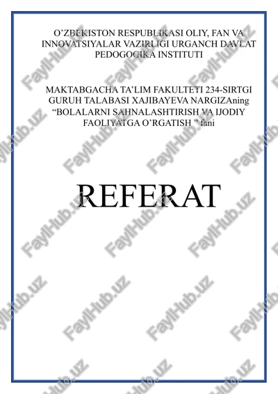 teatr-sahnalashtirish faoliyatining shakllari — DOCX