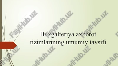 buxgalteriya hisobi uchun dasturiy ta’minot bozori segmentlari — PPTX