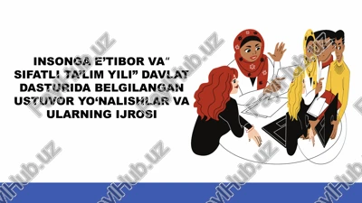 "insonga e’tibor va sifatli ta’lim yili" — PPTX