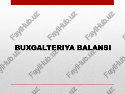 buxgalteriya balansi — PPTX