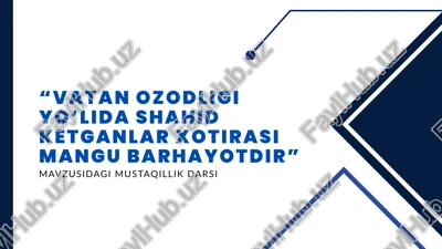 mustaqillik darsi — PPTX