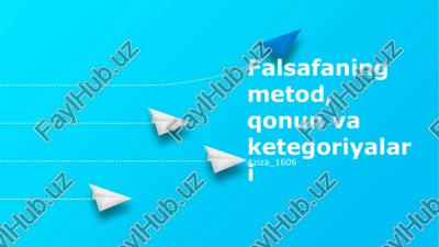 falsafaning metod, qonun va ketegoriyalari — PPTX