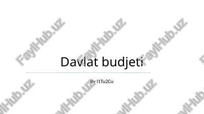 davlat budjeti — PPTX