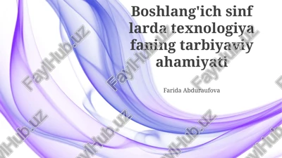 texnologiya integratsiyasi — PPTX